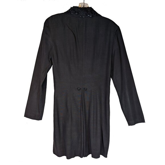 Lori Ann Montreal Black sequin and lace collar jacket Size 6 - Picture 2 of 7